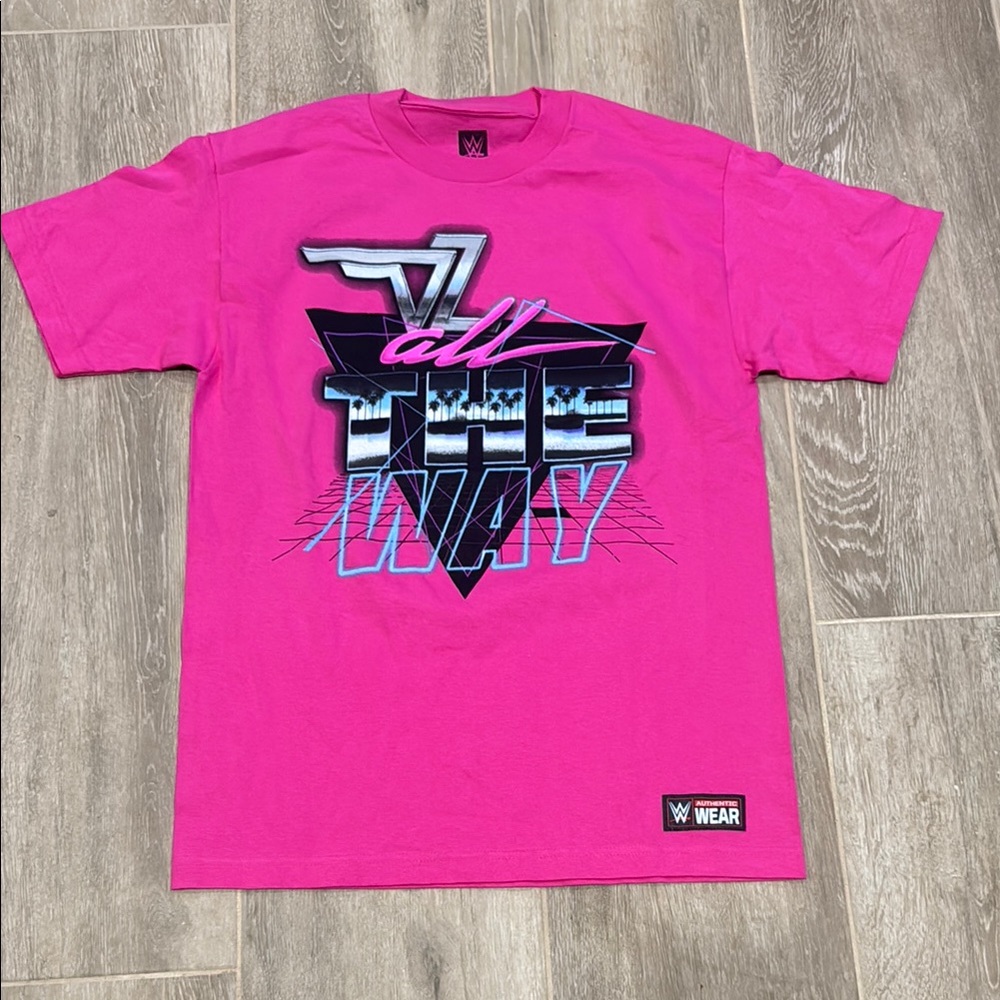 WWE Pink Dolph Ziggler mens medium wrestling shirt new